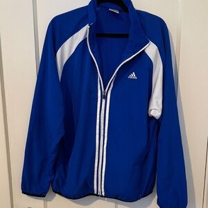 adidas Royal Blue and White Windbreaker